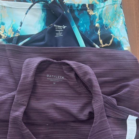 Athleta Purple and Blue Sports Bra Top Bundle Of 2 Old Navy Active Size Medium - Picture 5 of 10